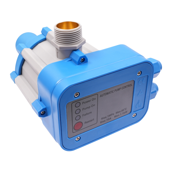 Régulateur de pression de pompe à eau automatique, Régulateur de pression de pompe à eau intelligent, Bleu