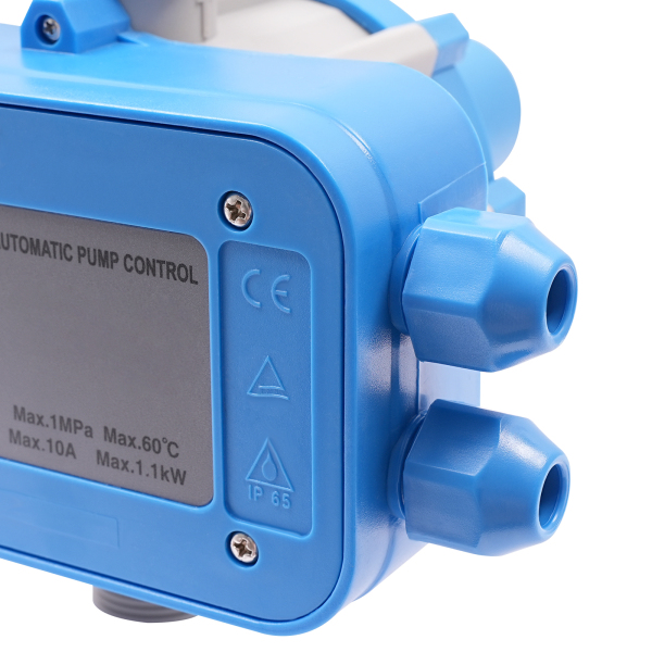 Régulateur de pression de pompe à eau automatique, Régulateur de pression de pompe à eau intelligent, Bleu