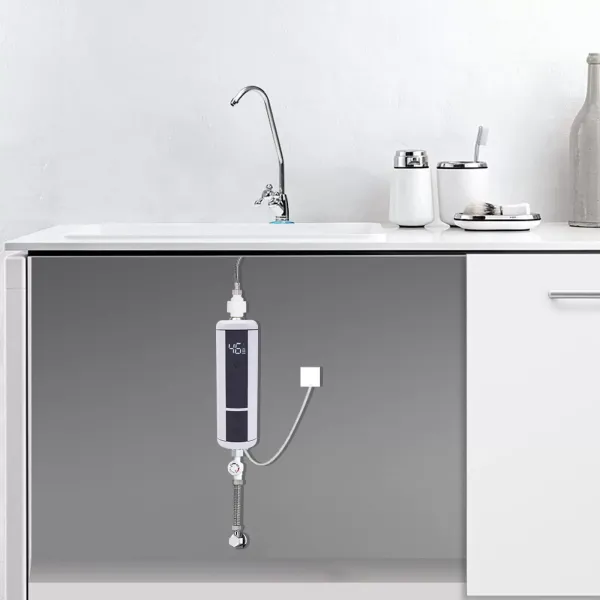 Chauffe-eau instantané,Affichage LED Mini chauffe-eau instantané 3500 W