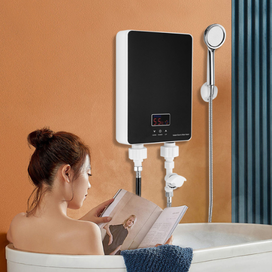 Mini cuisine Chauffe-eau instantané 6000 W 230 V, Mini basse pression Sous-évier Chauffe-eau Tankless Cuisine LED, Économie d'énergie