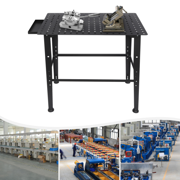Table de soudage Table de soudage en métal Établi de table de soudage porteur de charge de 1320 lb utilisé dans les lieux de travail à domicile et les usines pour le meulage de coupe de soudage