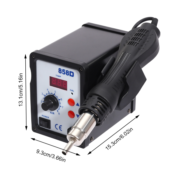 Pistolet à air chaud avec affichage digital et température réglable, Pistolet à air chaud portable, 700W