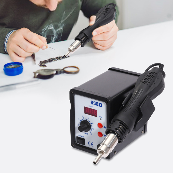 Pistolet à air chaud avec affichage digital et température réglable, Pistolet à air chaud portable, 700W