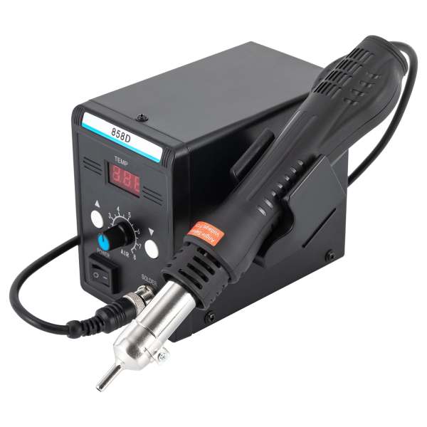 Station de reprise à air chaud, station de soudage SMD 220 V avec pistolet thermique,  pour l'électronique, réparations de soudage à dessouder