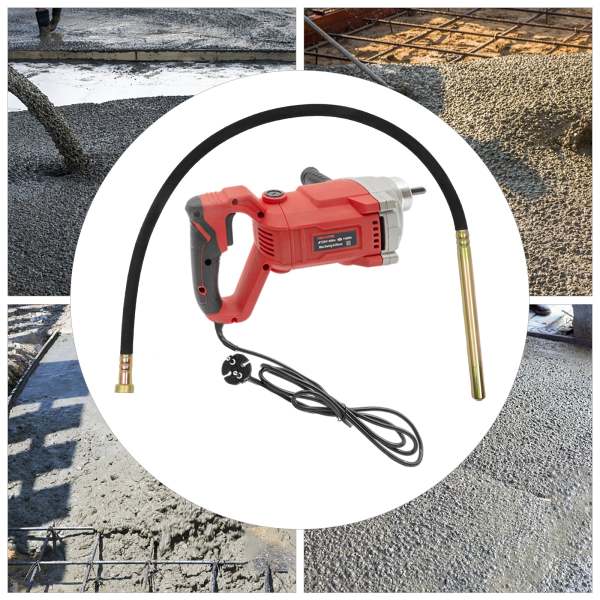 Vibrateur de béton électrique 1100 W 220 V, vibrateur de béton portable portatif compatible avec différentes constructions en béton