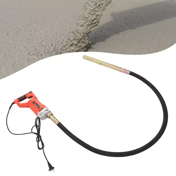 Vibromasseur électrique pour béton - 1500 W - Vibromasseur intérieur - 2 m - Longueur de la tige de vibration - Vibromasseur en béton