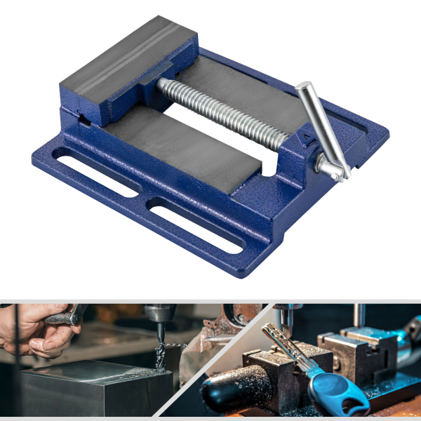 Étau professionnel pour machine 100 mm, table industrielle, perceuse à colonne, fonte Étau professionnel pour machine 100 mm, table industrielle, perceuse à colonne, fonte