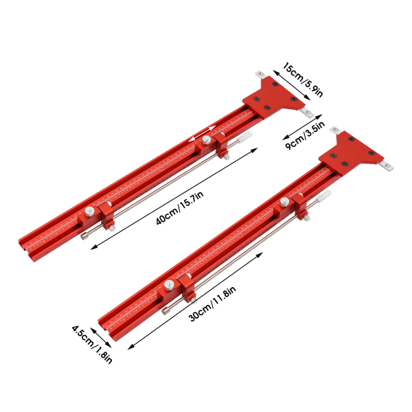 Rail de guidage de positionnement pour scie à rail, quatre bandes de 11,8*1,8 pouces, avec une portée maximale de 54,9 pouces Rail de guidage de positionnement pour scie à rail, quatre bandes de 11,8*1,8 pouces, avec une portée maximale de 54,9 pouces