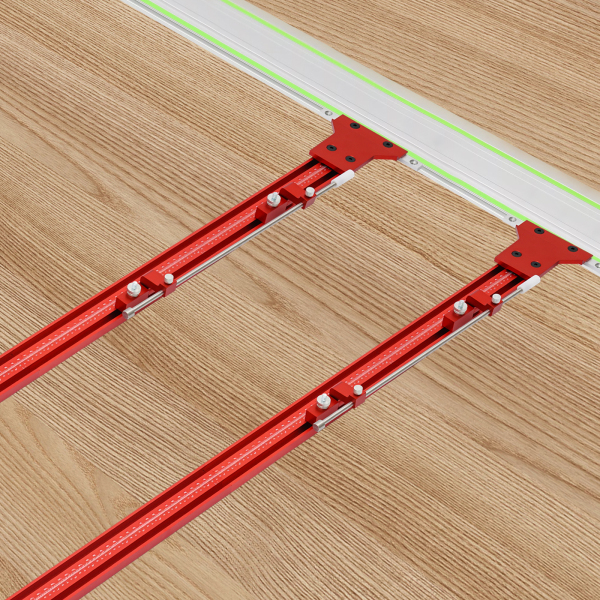 Rail de guidage de positionnement pour scie à rail, quatre bandes de 11,8*1,8 pouces, avec une portée maximale de 54,9 pouces