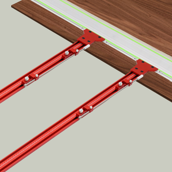 Rail de guidage de positionnement pour scie à rail, quatre bandes de 11,8*1,8 pouces, avec une portée maximale de 54,9 pouces