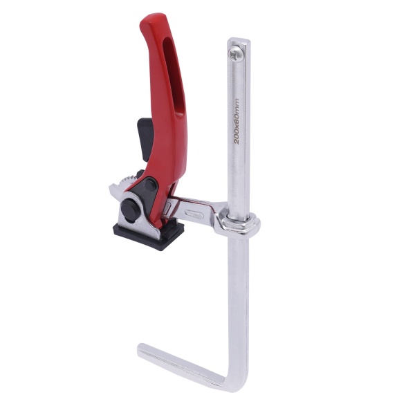 Lot de 2 serre-joints à levier pour table - Diamètre de serrage : 200 mm - Profondeur de serrage : 60 mm - Pour ponçage, découpe de précision