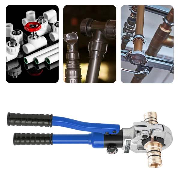 Pince à sertir professionnelle contour en U 16-20-25-32, jeu d'outils de sertissage avec tête rotative à 360°