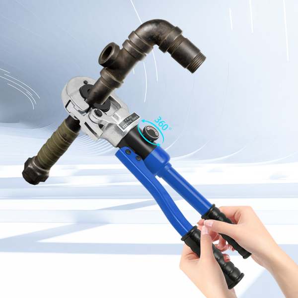 Pince à sertir professionnelle contour en U 16-20-25-32, jeu d'outils de sertissage avec tête rotative à 360° Pince à sertir professionnelle contour en U 16-20-25-32, jeu d'outils de sertissage avec tête rotative à 360°