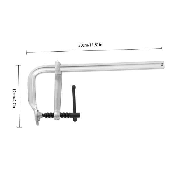 Lot de 4 pinces pour rail en bois 300 x 120, chaque force de serrage : ≥ 370 kg/815,71 lb, argent Lot de 4 pinces pour rail en bois 300 x 120, chaque force de serrage : ≥ 370 kg/815,71 lb, argent