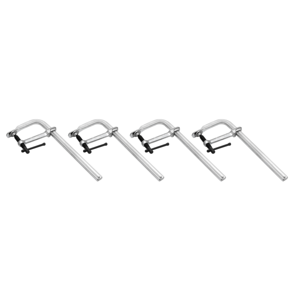 Lot de 4 pinces pour rail en bois 300 x 120, chaque force de serrage : ≥ 370 kg/815,71 lb, argent Lot de 4 pinces pour rail en bois 300 x 120, chaque force de serrage : ≥ 370 kg/815,71 lb, argent