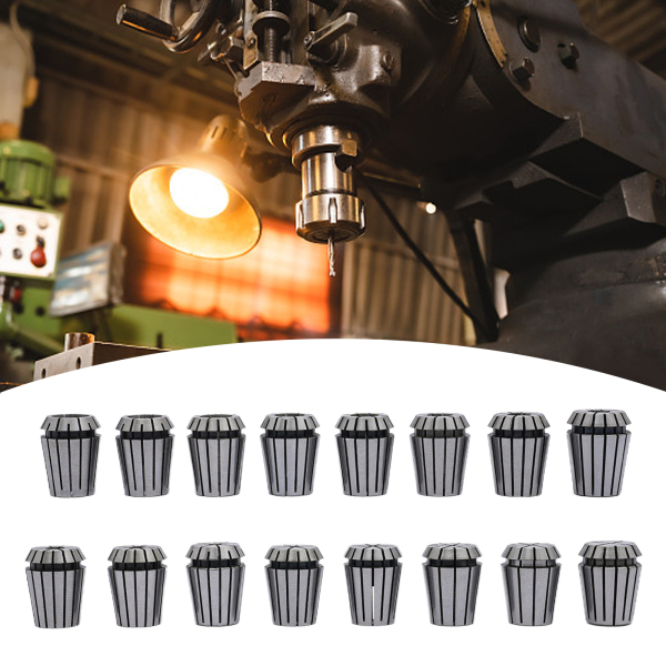 16PC ER25 Pinces de serrage pour fraiseuses, 1-16mm CNC Drilling Milling Machine Chuck Chuck, Clamping range : 1-16mm, Silver 16PC ER25 Pinces de serrage pour fraiseuses, 1-16mm CNC Drilling Milling Machine Chuck Chuck, Clamping range : 1-16mm, Silver