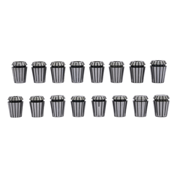 16PC ER25 Pinces de serrage pour fraiseuses, 1-16mm CNC Drilling Milling Machine Chuck Chuck, Clamping range : 1-16mm, Silver 16PC ER25 Pinces de serrage pour fraiseuses, 1-16mm CNC Drilling Milling Machine Chuck Chuck, Clamping range : 1-16mm, Silver