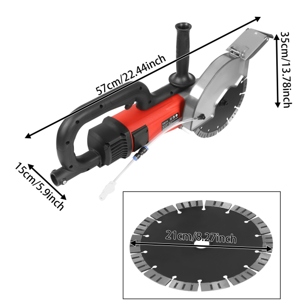 Scie à béton électrique filaire K9210 68 mm, scie à béton, machine de découpe de béton électrique Scie à béton électrique filaire K9210 68 mm, scie à béton, machine de découpe de béton électrique