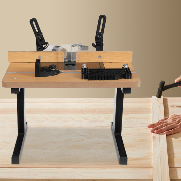 3,485 / 5,000 Table de toupie pour le travail du bois Table de toupie en MDF 16,93 x 15,75 pouces Utilisée dans la coupe du bois Traitement