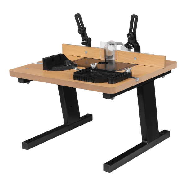 3,485 / 5,000 Table de toupie pour le travail du bois Table de toupie en MDF 16,93 x 15,75 pouces Utilisée dans la coupe du bois Traitement