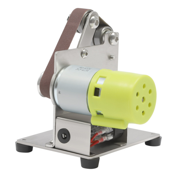 Mini ponceuse à bande avec 10 bandes abrasives, 150 W max. 10000 tr/min, machine à polir DIY – Alimentation réglable à 7 vitesses + clé 3 pièces