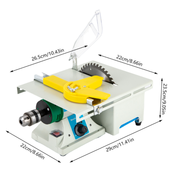 Scie de table multifonctionnelle 750 W ponceuse d'établi portable