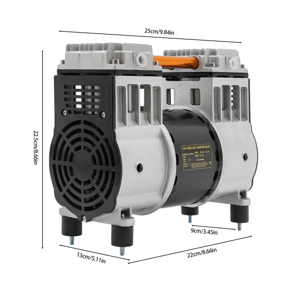 Tête de pompe de compresseur d'air CNCEST tête de pompe de compresseur d'air 980 W avec fil de condensateur