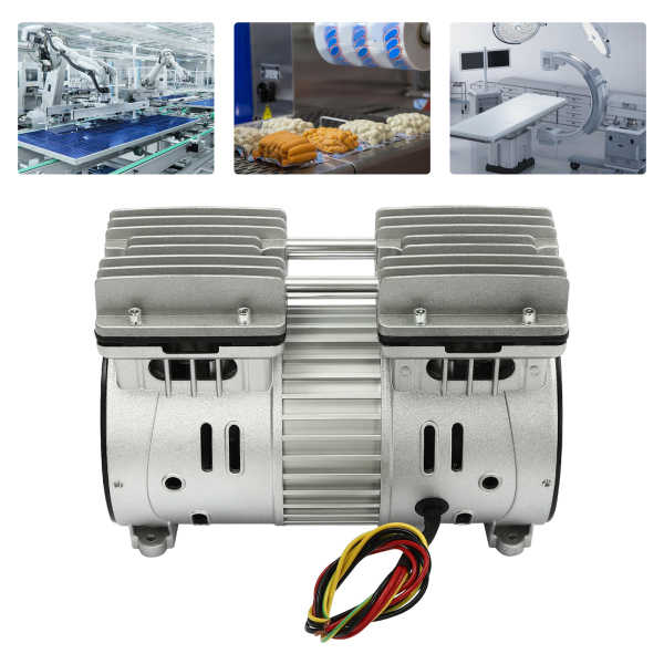Tête d'air de pompe à air silencieuse sans huile, petit moteur de tête de pompe à air adapté aux expériences d'étanchéité aux gaz, aspiration chirurgicale sous vide, transformation des aliments Tête d'air de pompe à air silencieuse sans huile, petit moteur de tête de pompe à air adapté aux expériences d'étanchéité aux gaz, aspiration chirurgicale sous vide, transformation des aliments