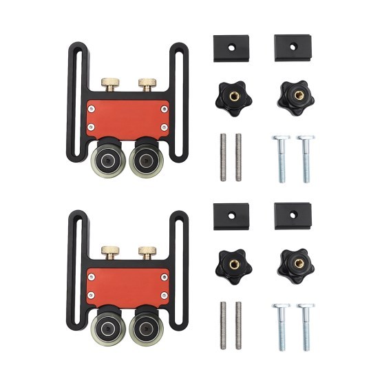 Adaptateur de scie circulaire de Table, 2 pièces, rouleau de guidage de matériau auxiliaire pour scies de Table à bois