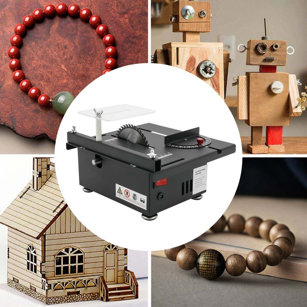 Scie circulaire de table - Profondeur de coupe : 33 mm - Mini scie de table multifonction - Travail du bois - Précision - Scie de bureau