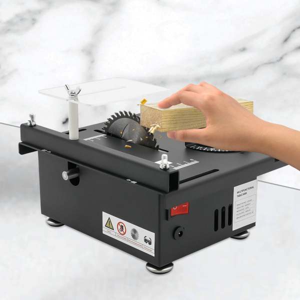 Scie circulaire de table - Profondeur de coupe : 33 mm - Mini scie de table multifonction - Travail du bois - Précision - Scie de bureau