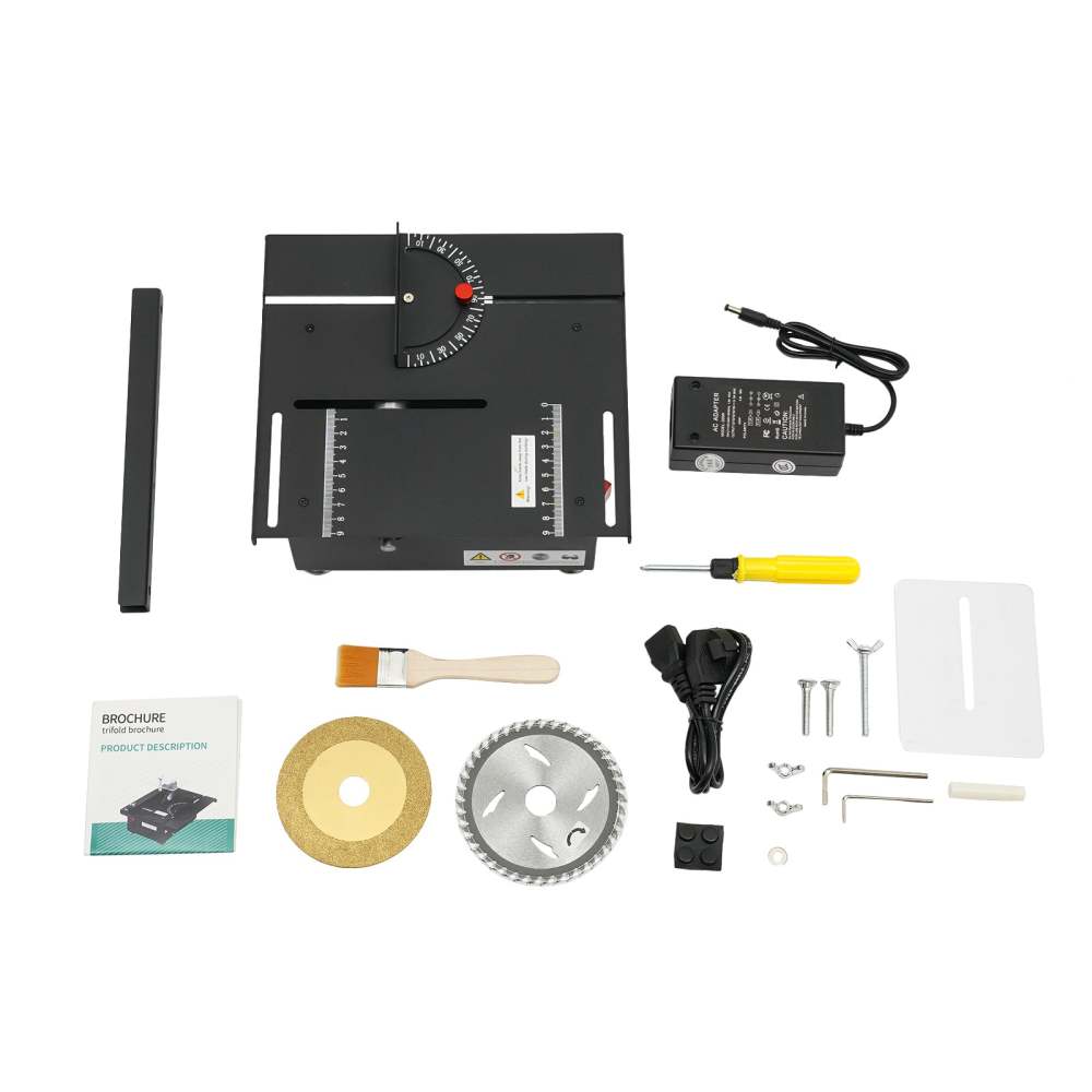 Scie circulaire de table - Profondeur de coupe : 33 mm - Mini scie de table multifonction - Travail du bois - Précision - Scie de bureau