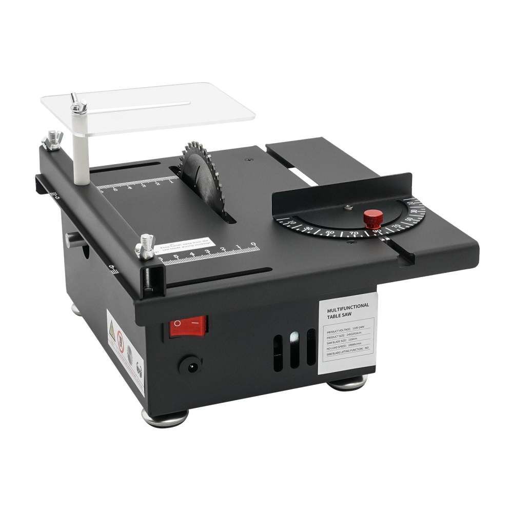 Scie circulaire de table - Profondeur de coupe : 33 mm - Mini scie de table multifonction - Travail du bois - Précision - Scie de bureau