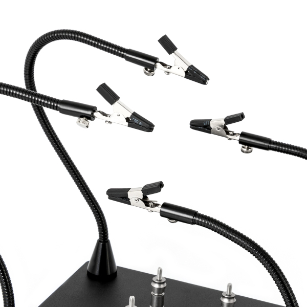 Helping Hands Station de serrage à souder Lampe loupe 3X LED avec support de carte de circuit imprimé magnétique Base robuste avec flexible Helping Hands Station de serrage à souder Lampe loupe 3X LED avec support de carte de circuit imprimé magnétique Base robuste avec flexible