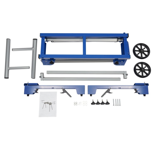 Table de travail pour scie à tronçonner, table de scie pliable, table de machine sous châssis, pour les tronçonneuses de 7 à 14 pouces, les scies à onglet, les ponceuses à bande, les raboteuses et autres outils d'établi