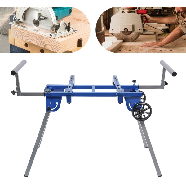 Table de travail pour scie à tronçonner, table de scie pliable, table de machine sous châssis, pour les tronçonneuses de 7 à 14 pouces, les scies à onglet, les ponceuses à bande, les raboteuses et autres outils d'établi