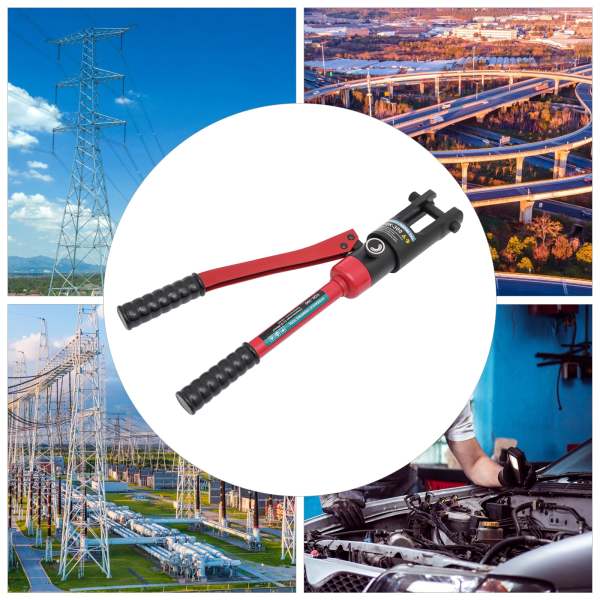 Pince à sertir hydraulique 12T - Pince à sertir portable - 16-300 mm² - Plage de sertissage -Pince à sertir hydraulique Pince à sertir hydraulique 12T - Pince à sertir portable - 16-300 mm² - Plage de sertissage -Pince à sertir hydraulique