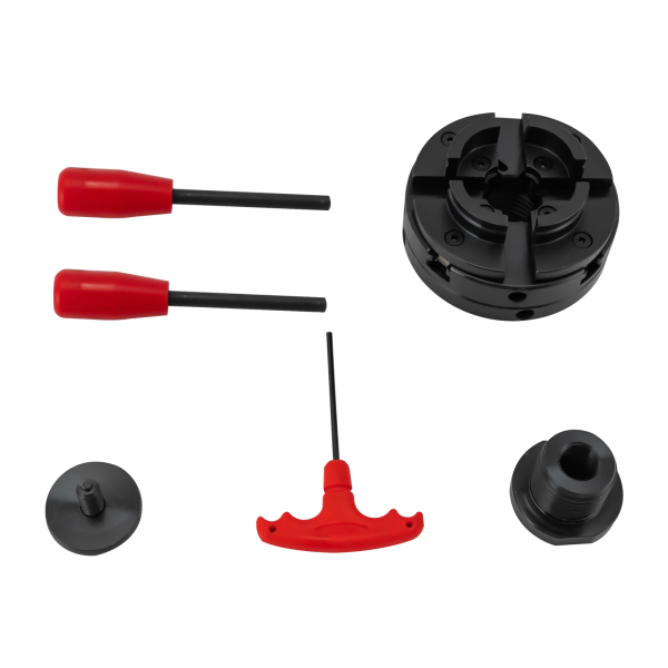 Mandrin M33 à 4 mors de 4 pouces (avec 1 jeu de mors) + convertisseur (M33 à M18) Mandrin M33 à 4 mors de 4 pouces (avec 1 jeu de mors) + convertisseur (M33 à M18)