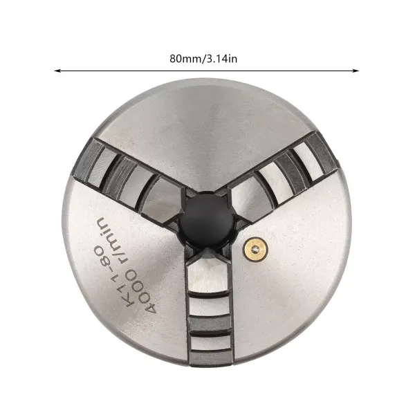 Mandrin de perçage à centrage automatique, 3 mâchoires de diamètre 80mm, revêtement à trois mâchoires rotatif de haute précision Mandrin de perçage à centrage automatique, 3 mâchoires de diamètre 80mm, revêtement à trois mâchoires rotatif de haute précision