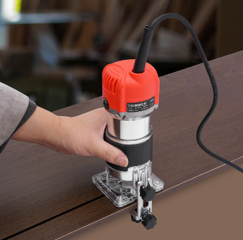 Compact Wood Hand Router Tool, 6 Speed Variable Wood Trimmer