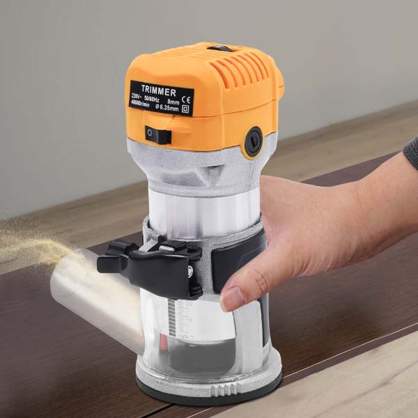 Kit routeur compact, outil trimmer-router, 6 vitesses variables trimmer bois