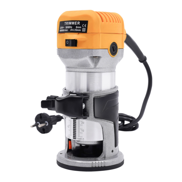 Kit routeur compact, outil trimmer-router, 6 vitesses variables trimmer bois