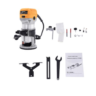 Kit routeur compact, outil trimmer-router, 6 vitesses variables trimmer bois