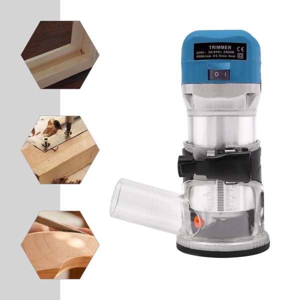 Kit routeur compact, outil trimmer-router, 6 vitesses variables trimmer bois