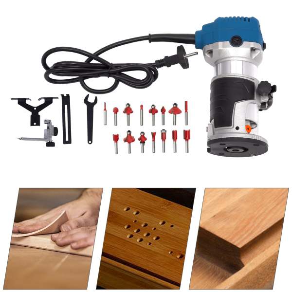 Kit routeur compact, outil trimmer-router, 6 vitesses variables trimmer bois Kit routeur compact, outil trimmer-router, 6 vitesses variables trimmer bois