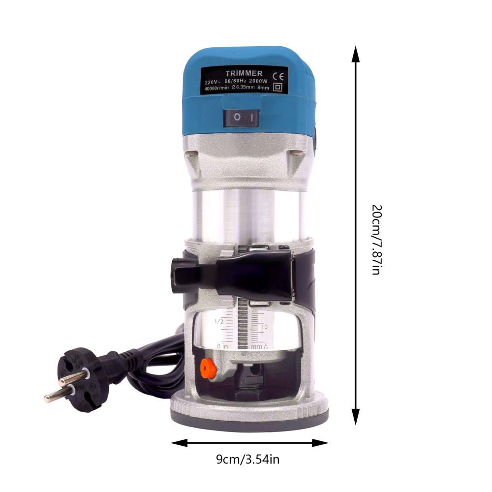 Kit routeur compact, outil trimmer-router, 6 vitesses variables trimmer bois