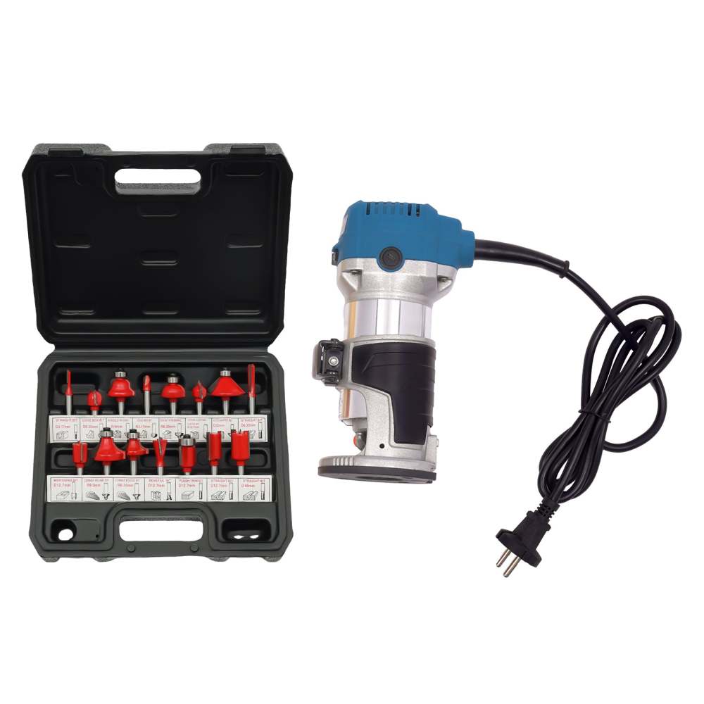 Kit routeur compact, outil trimmer-router, 6 vitesses variables trimmer bois