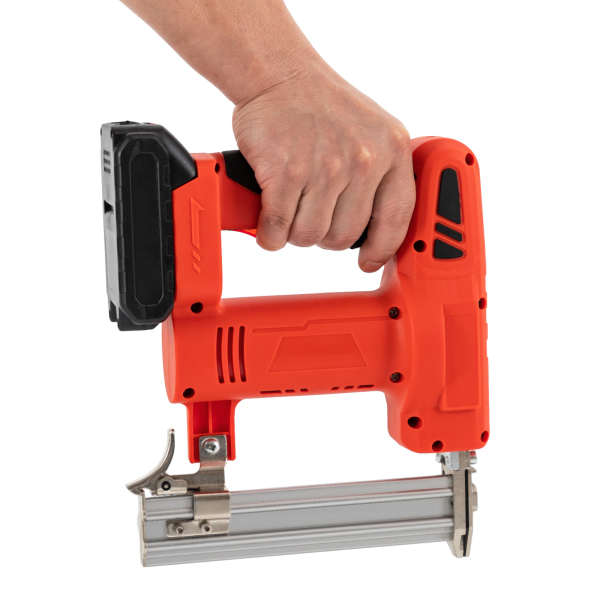 Agrafeuse 2 en 1, agrafeuse électrique avec batterie et chargeur, agrafeuse alimentée par batterie, rouge