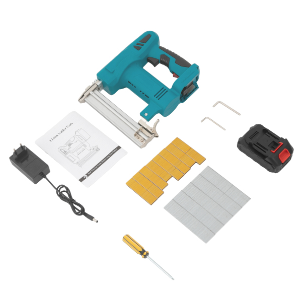 Pistolet à clous 2 en 1, pistolet à clous sans fil, pistolet à clous alimenté par batterie et chargeur Pistolet à clous 2 en 1, pistolet à clous sans fil, pistolet à clous alimenté par batterie et chargeur