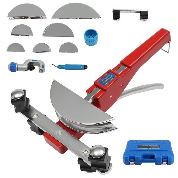 CT-999F Cintreuse manuelle avec 7 pièces de flexion pour tubes en cuivre Rouge